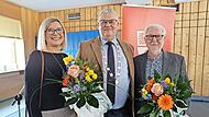 ei Organisationstalente standen beim Neujahrsempfang der Gemeinde Trebgast im Mittelpunkt: B&uuml;rgermeister Herwig Neumann w&uuml;rdigte die Arbeit von Jacqueline Ramming, der Leiterin der Kindertagesst&auml;tte Trebgast, und von Hans Moos von der &ouml;rtlichen Ku...