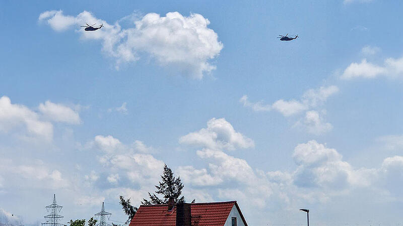 Bundeswehr-Hubschrauber: Sikorsky-Militär-Helis über Coburg Bundeswehr-Hubschrauber: Sikorsky-Militär-Helis über Coburg