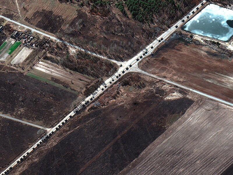 Ukraine-Konflikt - Satellitenbild Ukraine