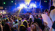 W&auml;hrend des letzten Abends des Annafests herrschte nochmal ausgelassene Stimmung im Kellerwald in Forchheim.