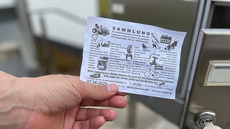 Zahlreiche B&uuml;rgerinnen und B&uuml;rger aus der Region haben am Pfingstwochenende diesen Zettel im Briefkasten entdeckt.