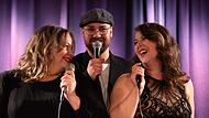 Claudia Zirnsack, Johannes Pflaum und Nathalie Bauer (v.&nbsp;l.) treten beim Open-Air in Schloss J&auml;gersburg auf.