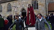 Die Prozession beginnt vor der St. Michael Kirche in Neunkirchen am Brand.Forchheim & Fränkische Schweiz Die Prozession beginnt vor der St. Michael Kirche in Neunkirchen am Brand.Forchheim & Fränkische Schweiz