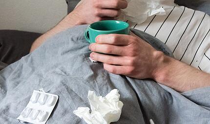 Krank im Bett
