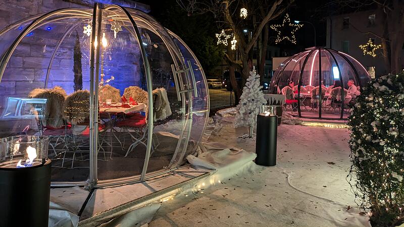 Die Iglus im Pantaleo Forchheim haben Platz für sechs bis 16 Personen.