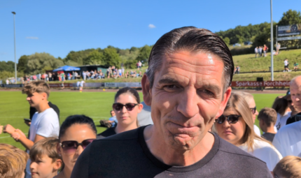 Auch Deniz Aytekin trat nach seinem Abschiedsspiel vor unsere Kamera.