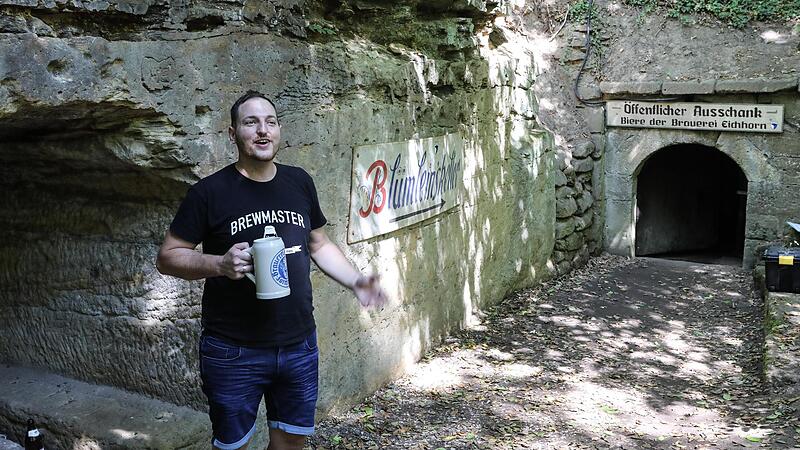 Das Annafest war die Generalprobe, wie hier am Bl&uuml;mleinskeller im Kellerwald Forchheim: Dem FT hat Braumeister David Hertl erz&auml;hlt, wie er sich die Zukunft der Eichhorn Brauerei vorstellt.Forchheim & Fr&auml;nkische Schweiz
