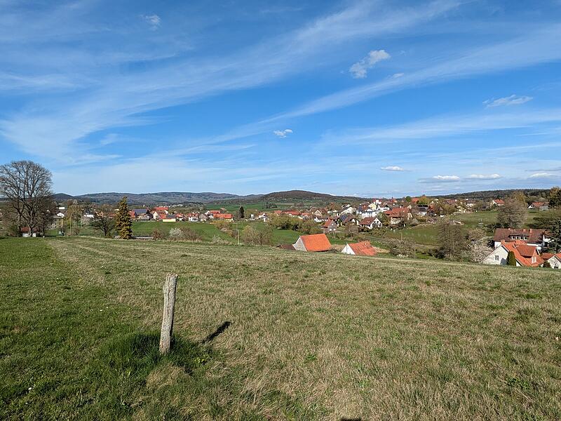 Hier soll das Baugebiet &bdquo;Am Heiligenh&auml;uschen" entstehen. Der Gemeinderat hat die Ausschreibung vorerst gestoppt.