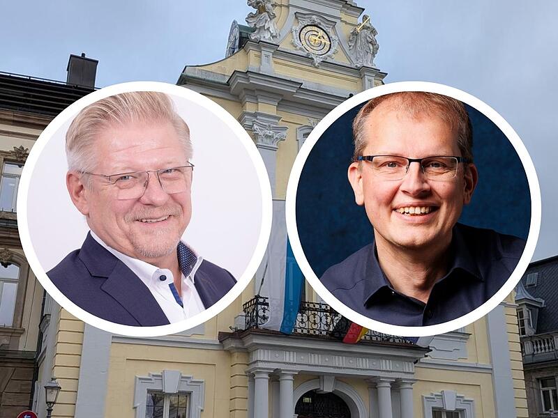 Frank Wilzok (CSU) und Ralf Hartnack (WGK) gehen in die Stichwahl um das Amt des Oberbürgermeisters. Frank Wilzok (CSU) und Ralf Hartnack (WGK) gehen in die Stichwahl um das Amt des Oberbürgermeisters.