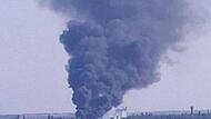 Eine riesige Rauchwolke zeigt sich hier nach dem Einschlag einer russischen Rakete über dem Atomkraftwerk. Der Fluss Dnepr trennt das Kraftwerk von der Stadt Marhanez, in der Thomas Simmler lebt.