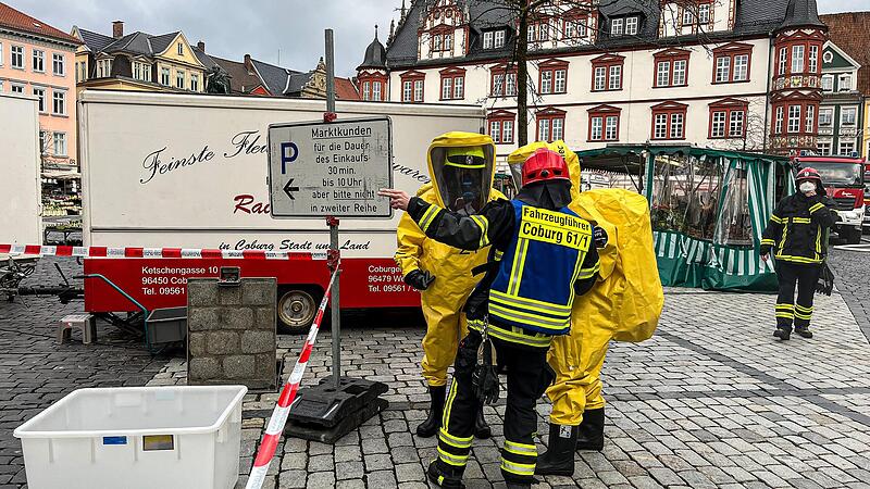 Großeinsatz auf dem Marktplatz in Coburg