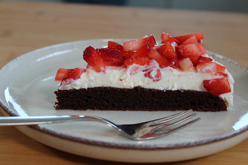 Erdbeer-Brownie-Kuchen