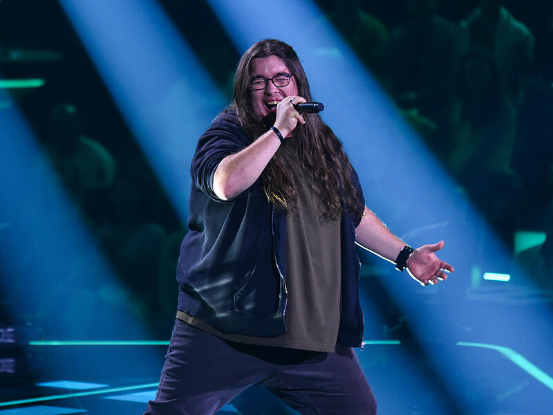 Martin "Egon" Herrnleben aus Bamberg bei "The Voice of Germany" (13. Staffel, 2023) "Ich hatte sehr viel Adrenalin in mir": Martin "Egon" Herrnleben aus Bamberg während seines Auftritts bei "The Voice of Germany".