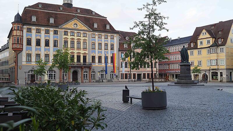 Mobiles Gr&uuml;n auf dem Marktplatz Coburg