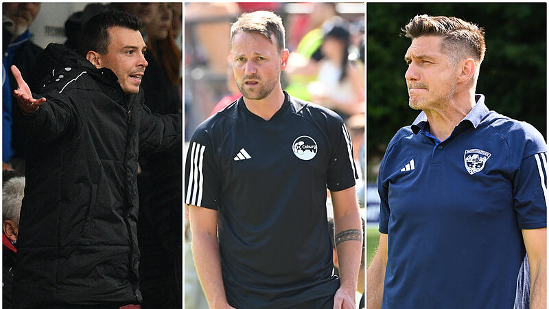 Calle Schiebel (FC Coburg, Mitte), Achim Engel (TSV M&ouml;nchr&ouml;den, rechts) und Stefan Dietz (FC Lichtenfels) blicken auf die Hinrunde zur&uuml;ck.