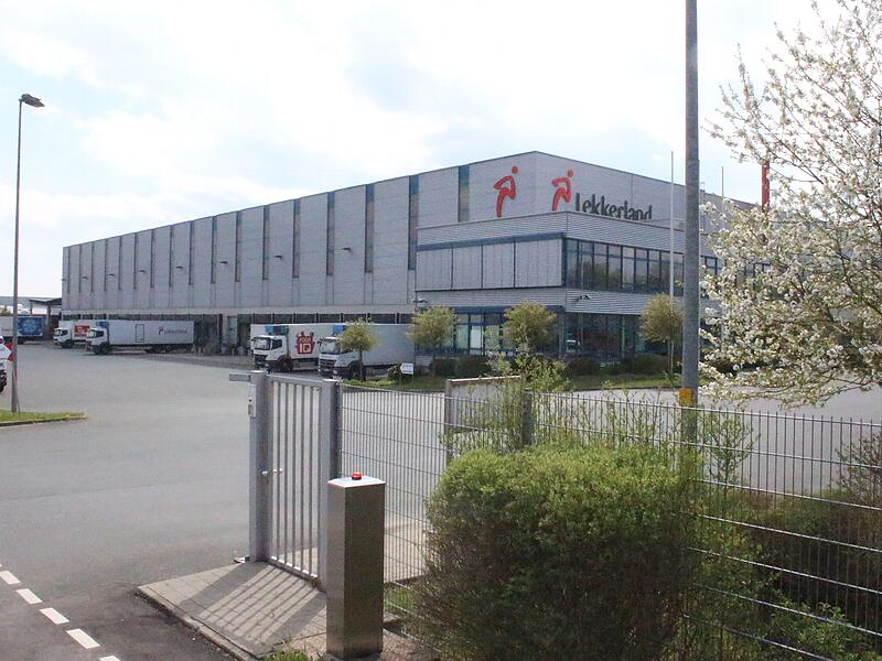 Das Lekkerland-Logistikzentrum im Gewerbegebiet Aischpark in Höchstadt.