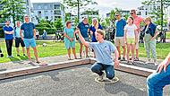 Stefan Vinzelberg rockt das Boule-Spiel auf der Erba-Insel.Heinrich Kolb