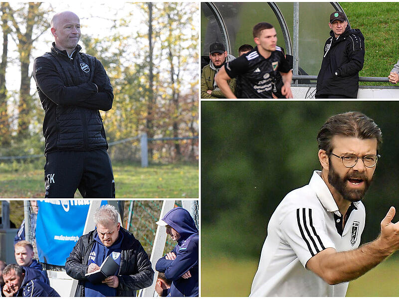 Blicken für uns auf die Bezirksliga-Hinrunde zurück: Fabian Kemmer (TSV Schammelsdorf), Thomas Lipfert (TSV Neukenroth), Tim Wachsmuth (TSV Mönchröden II) und Lars Scheler (TSV Staffelstein).