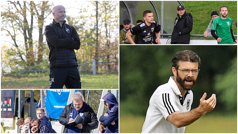 Blicken für uns auf die Bezirksliga-Hinrunde zurück: Fabian Kemmer (TSV Schammelsdorf), Thomas Lipfert (TSV Neukenroth), Tim Wachsmuth (TSV Mönchröden II) und Lars Scheler (TSV Staffelstein).