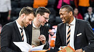 Bildeten bei Ratiopharm Ulm ein Triumvirat (von links): Anton Gavel, Thorsten Leibenath und Tyron McCoy. Bald auch beim FC Bayern?