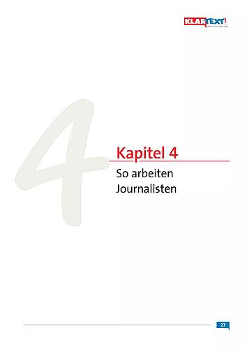 Kapitel 4 - So arbeiten Journalisten