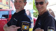 Matthias Nastvogel (links)  und Artur Bese sind bei den Sicherheitswachten Bayreuth bzw. Bamberg tätig.