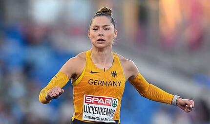 Im EM-Halbfinale der Frauen &uuml;ber 100 Meter schied die Bambergerin Gina L&uuml;ckenkemper aus und verdr&uuml;ckte im Anschluss ein paar Tr&auml;nen.