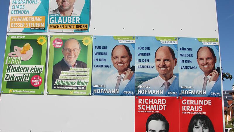 Die L&uuml;cken auf der Plakatwand scheinen auch symbolisch f&uuml;r die l&uuml;ckenhafte Plakatierungsverordnung zu stehen.Forchheim & Fr&auml;nkische Schweiz