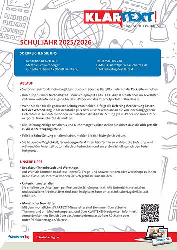 Anmeldeformular Fränkischer Tag