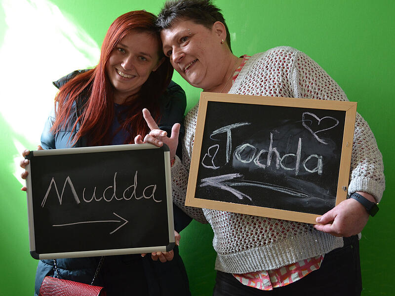 Zusammenhalt: „Mudda“ und „Tochda“ Reina Freeß und Ronja.
