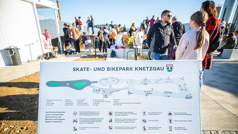 Der Bike- und Skatepark in Knetzgau bei der Eröffnung.