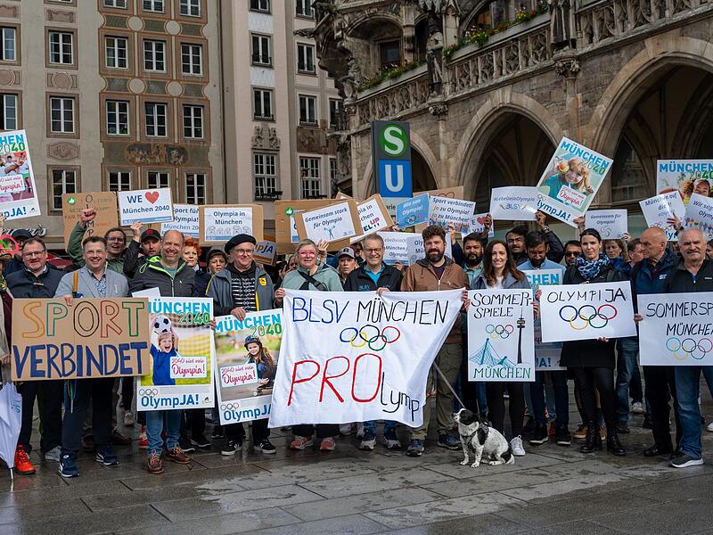 Demonstration für Olympia-Bewerbung