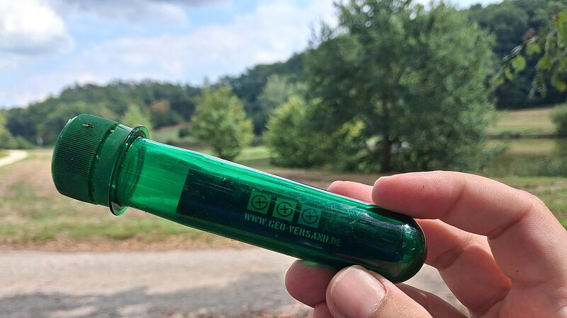 Gefunden. So sieht ein Geocache in der N&auml;he von Frensdorf aus.