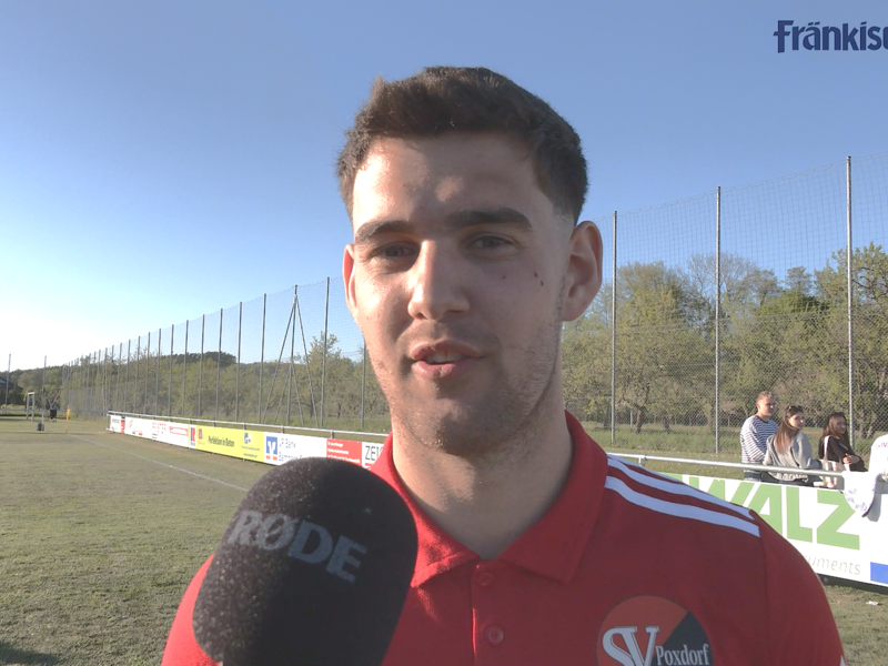 Auch Julian Hofman, Trainer des SV Poxdorf, stand nach dem Derby gegen die SpVgg Effeltrich Rede und Antwort.