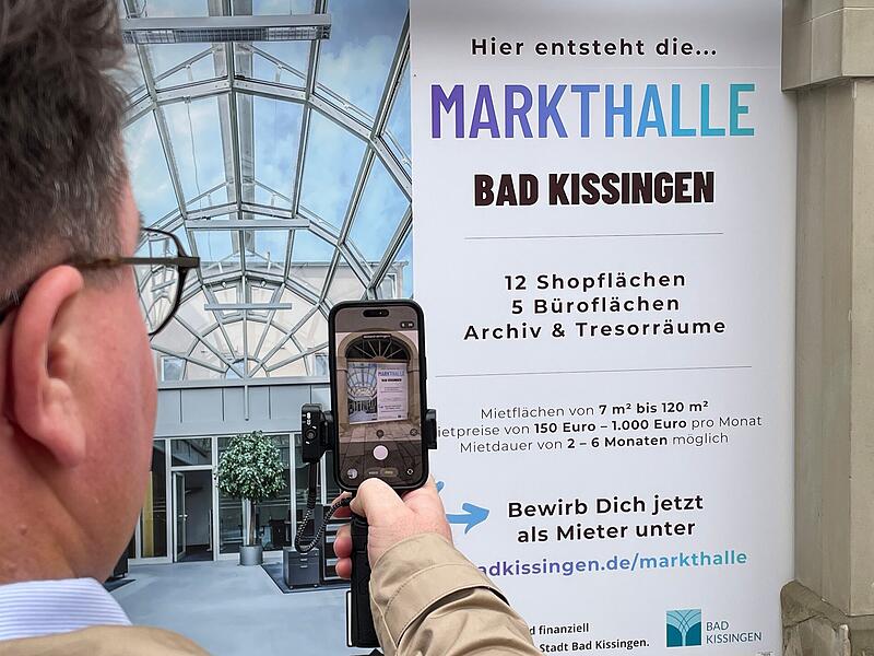 Die Resonanz auf die geplante Markthalle in Bad Kissingen ist gut. Die Stadt sucht aktuell nach Gesch&auml;ftsleuten, die sich einmieten. 25 Interessenten haben vergangene Woche die R&auml;umlichkeiten in der ehemaligen Commerzbank am Marktplatz besichtigt.