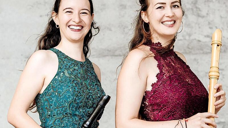 Das „Duo Energico“, bestehend aus den Blockflötistinnen Marie Sophie Wunder und Tabea Wink, gastiert am Sonntag in Bad Brückenau.