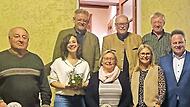 V.l.: Karlheinz Dietrich, Tanja B&auml;r, 2. B&uuml;rgermeister Frank Wilzok, Irene Toeffels, Stadtrat Lothar Seyfferth, Annette Partenfelder, Ortssprecher Richard St&ouml;bel und OB Ingo Lehmann.