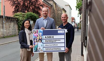 Fr. Tang-Rupp (Allianz f&uuml;r Kinder in Bayern), Sven Hoffmann (Allianz Forchheim), Christian Hecht (Elterninitiative krebskranker Kinder Erlangen)