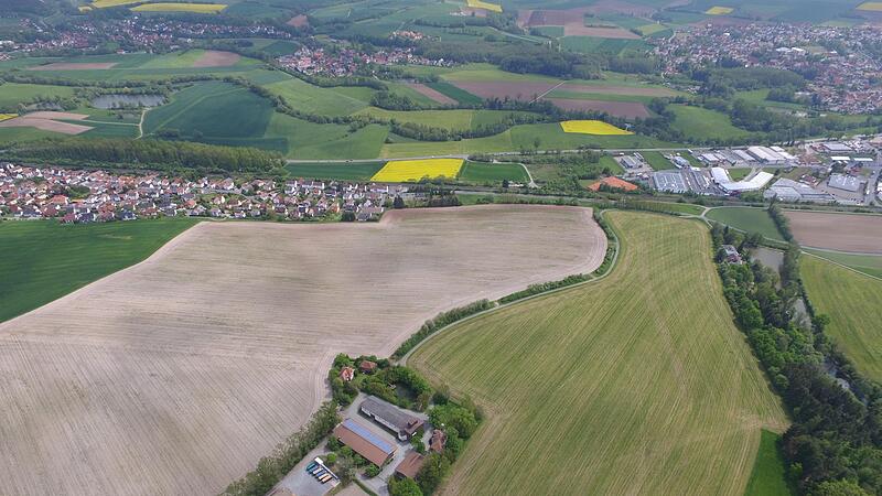 In diesem Bereich zwischen K&uuml;ps, Johannisthal und Schm&ouml;lz ist die Lerchenhoftrasse geplant.
