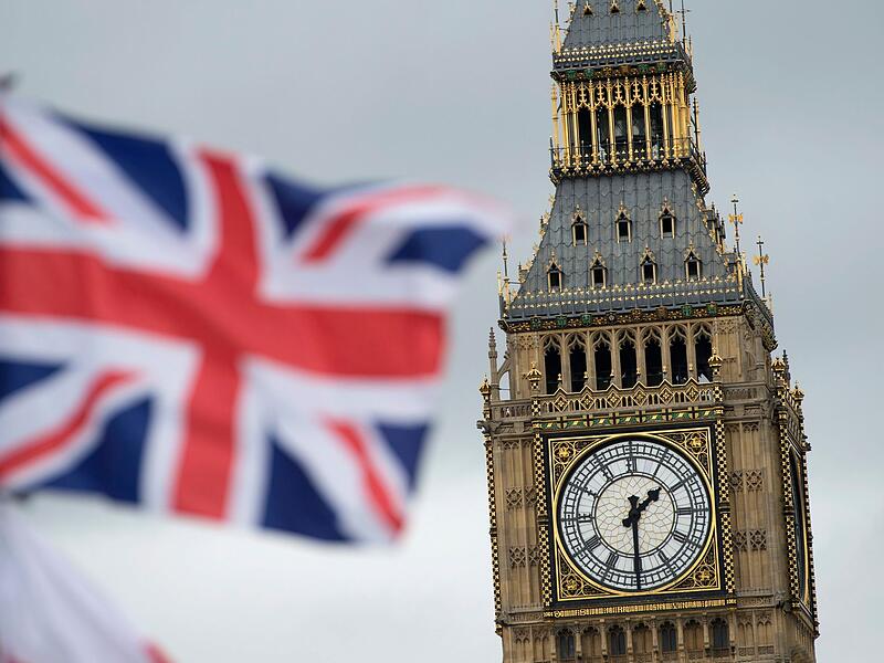 Union Jack vor dem Big Ben