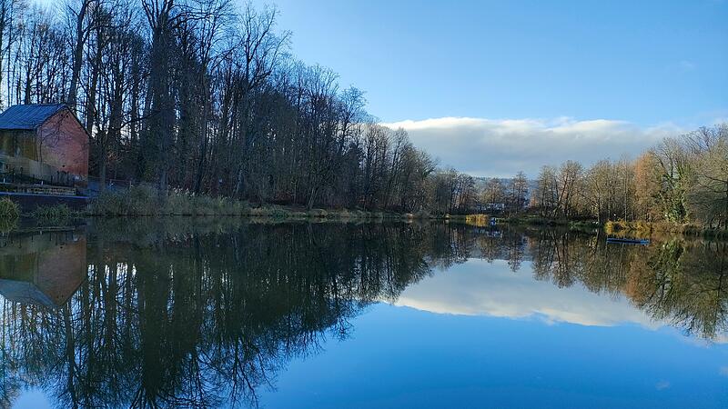 Schlossteich von Thurnau im Winter