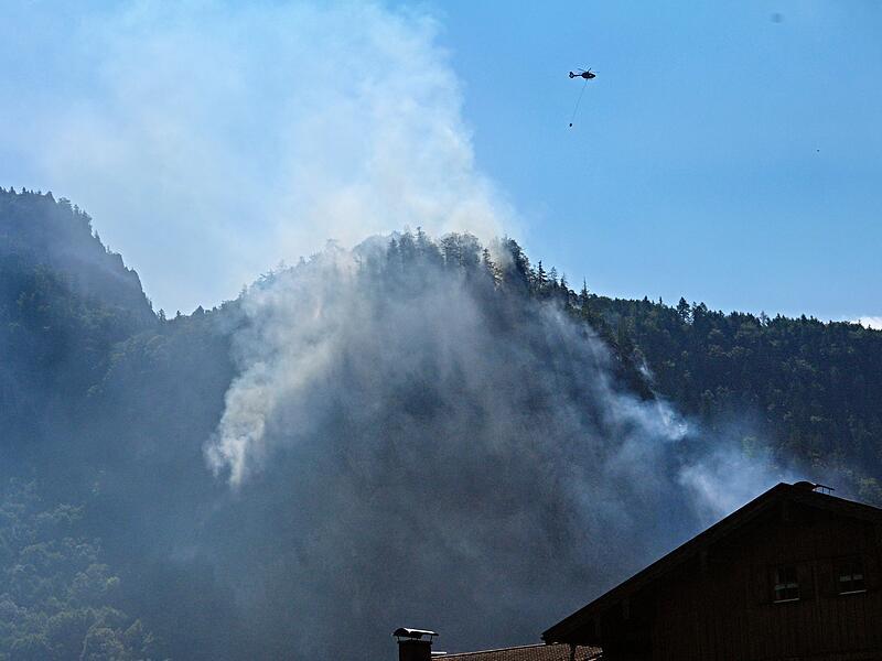 Brand im Bergwald in den Chiemgauer Alpen