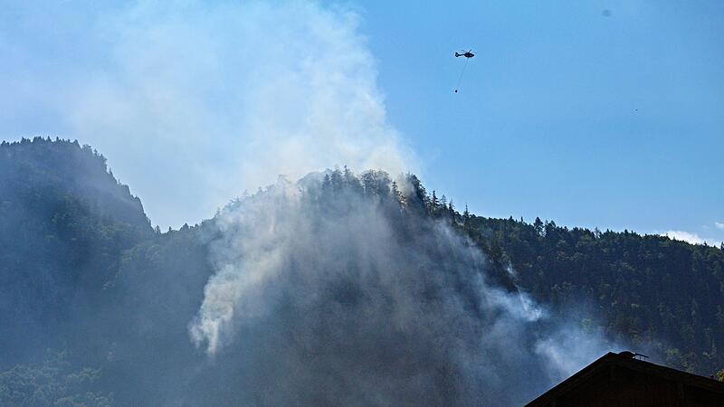 Brand im Bergwald in den Chiemgauer Alpen Brand im Bergwald in den Chiemgauer Alpen