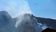 Brand im Bergwald in den Chiemgauer Alpen
