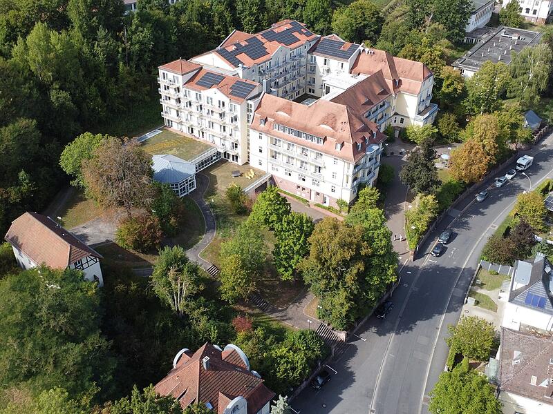 Eine Luftaufnahme von der Median Klinik in Bad Kissingen.
