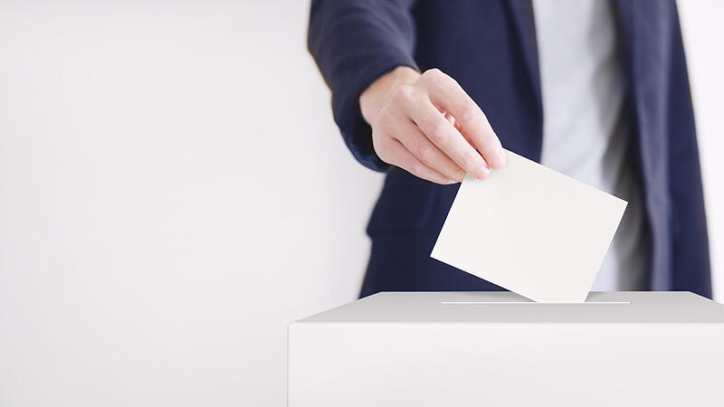 Symbolbild W&auml;hler an Wahlurne