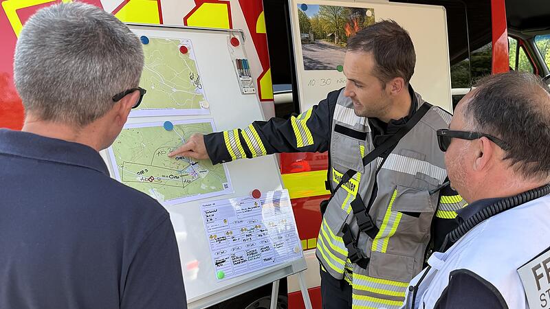 Waldbrand-Gro&szlig;lage am Sambach