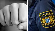 Nackter Mann schlägt Polizisten Nackter Mann schlägt Polizisten