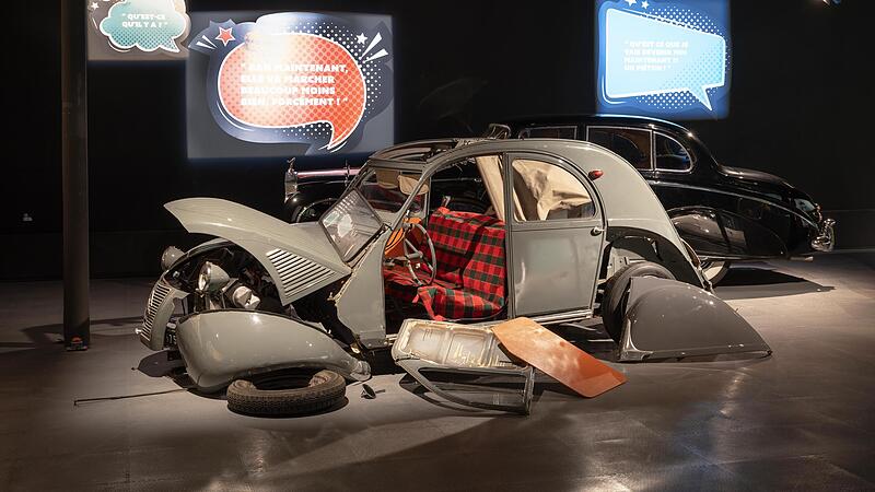 Ist auch in der Ausstellung zu sehen: Eine in ihre Einzelteile zerlegte Ente, die in einem Film mit Louis de Fun&egrave;s vorkam.