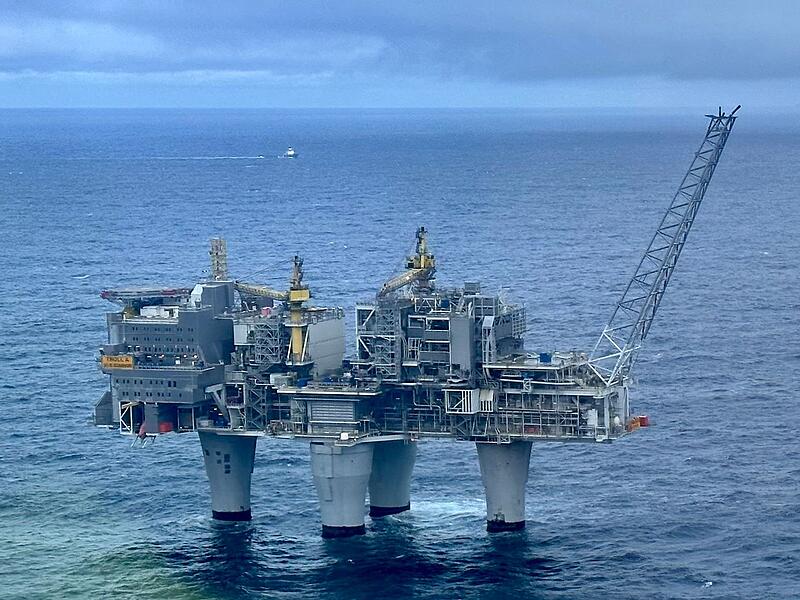 Norwegische Gasf&ouml;rderplattform
